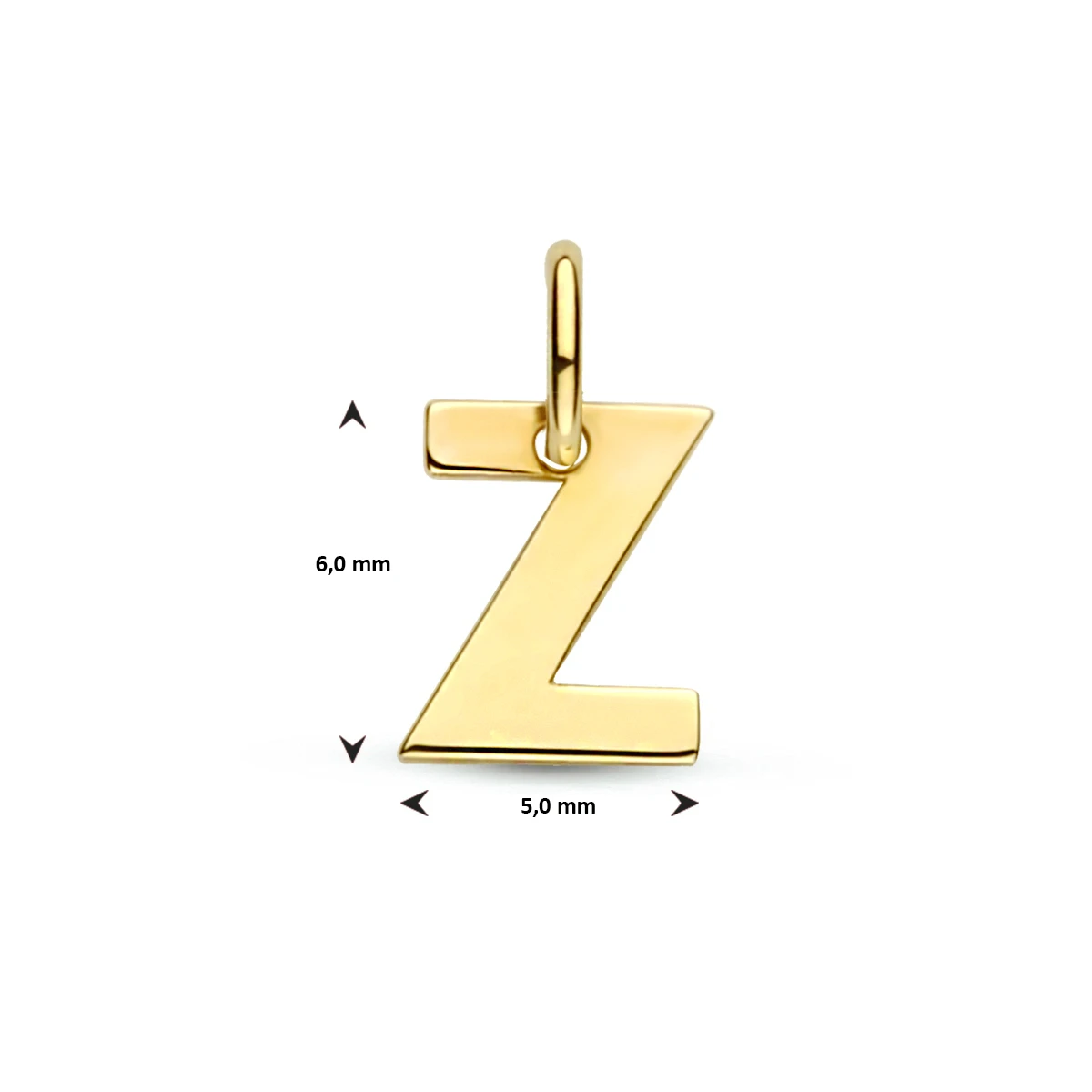 hanger letter 14K geelgoud