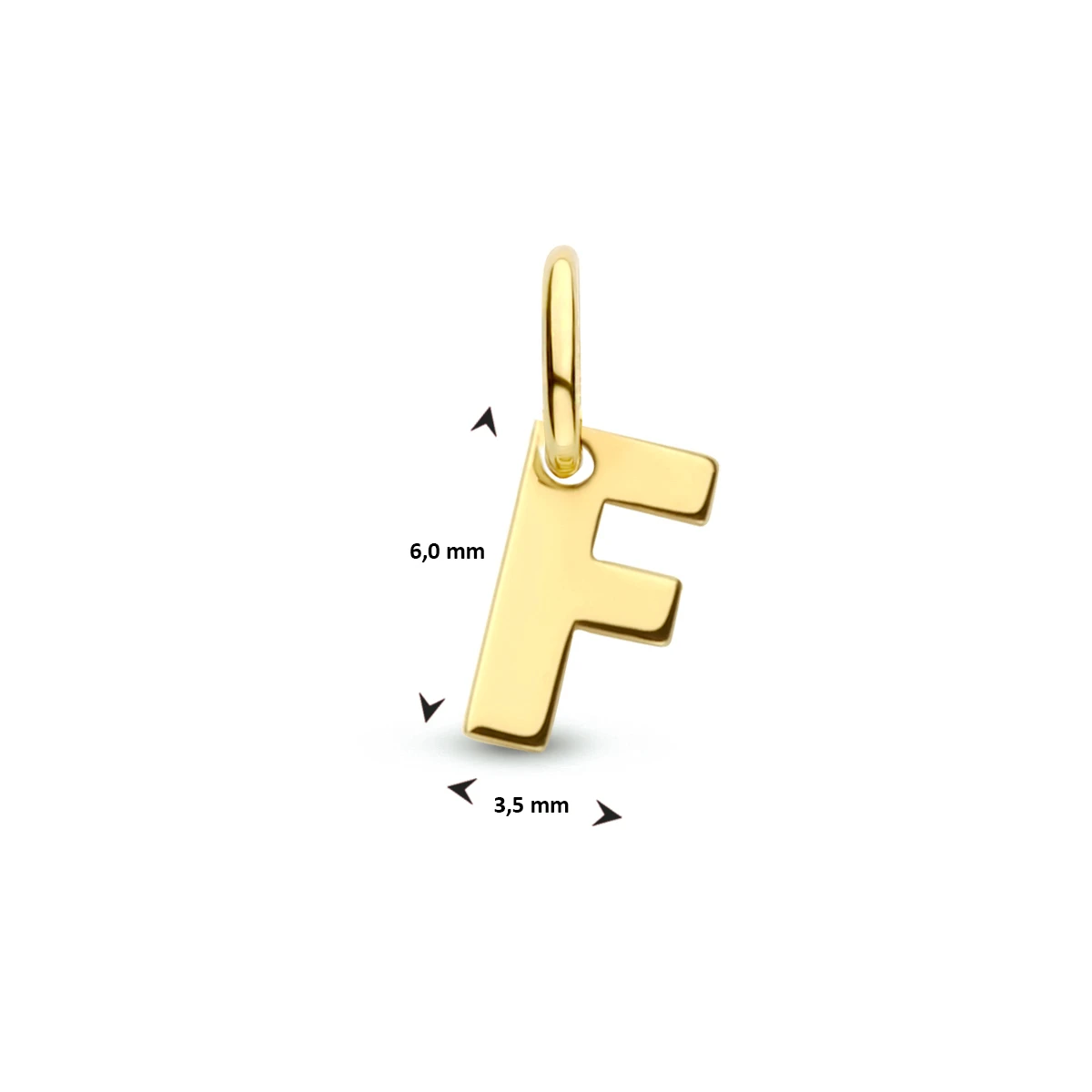 hanger letter 14K geelgoud