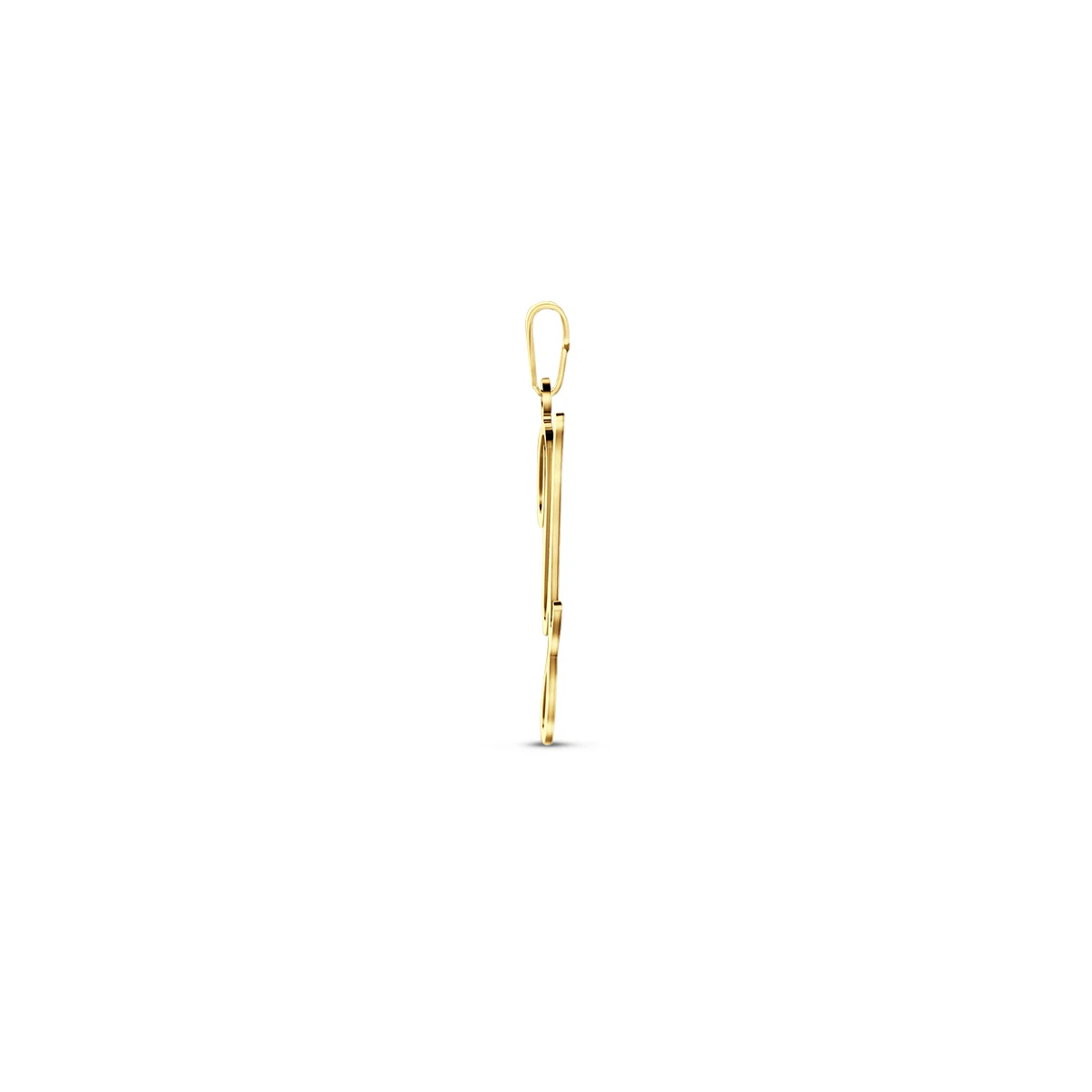 hanger letter 14K geelgoud