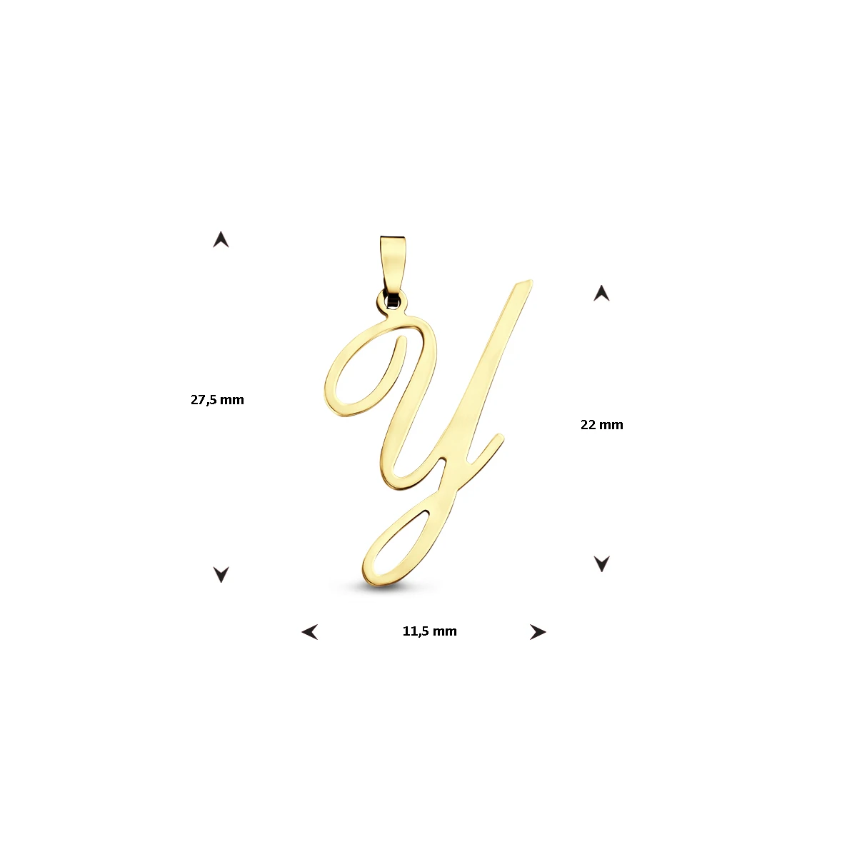 hanger letter 14K geelgoud
