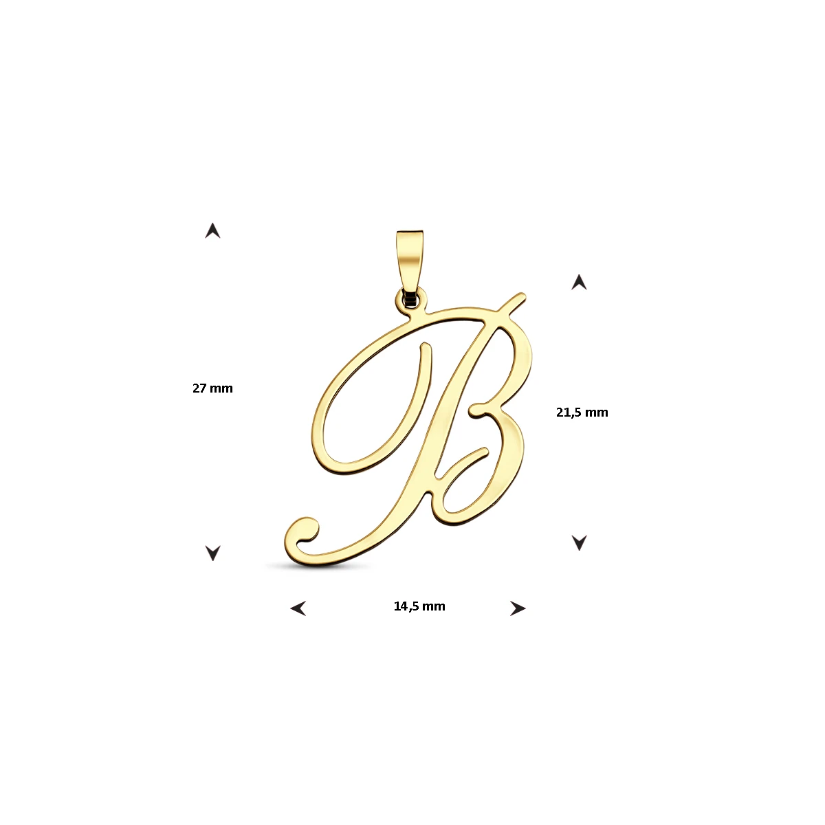 hanger letter 14K geelgoud