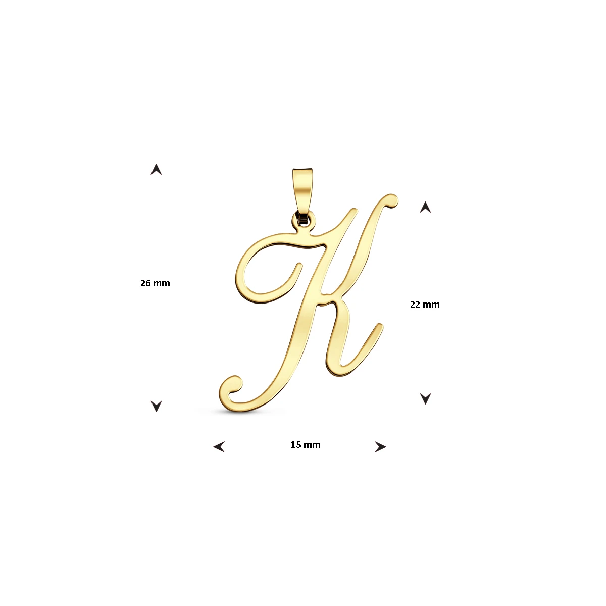 hanger letter 14K geelgoud