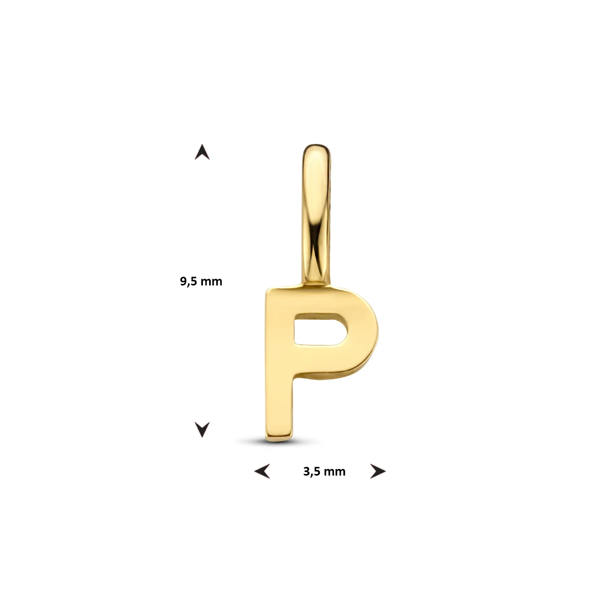 hanger letter 14K geelgoud