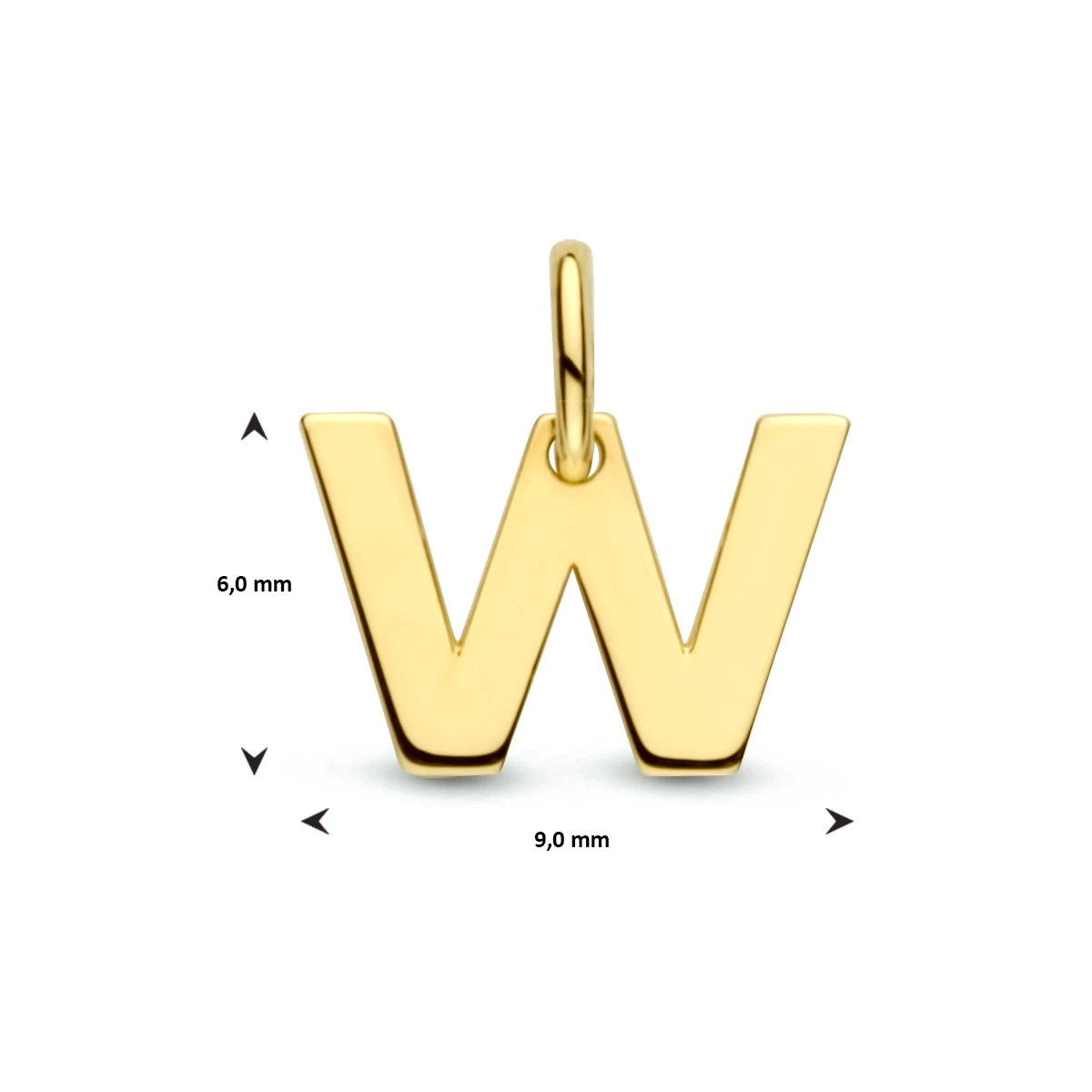 hanger letter 14K geelgoud