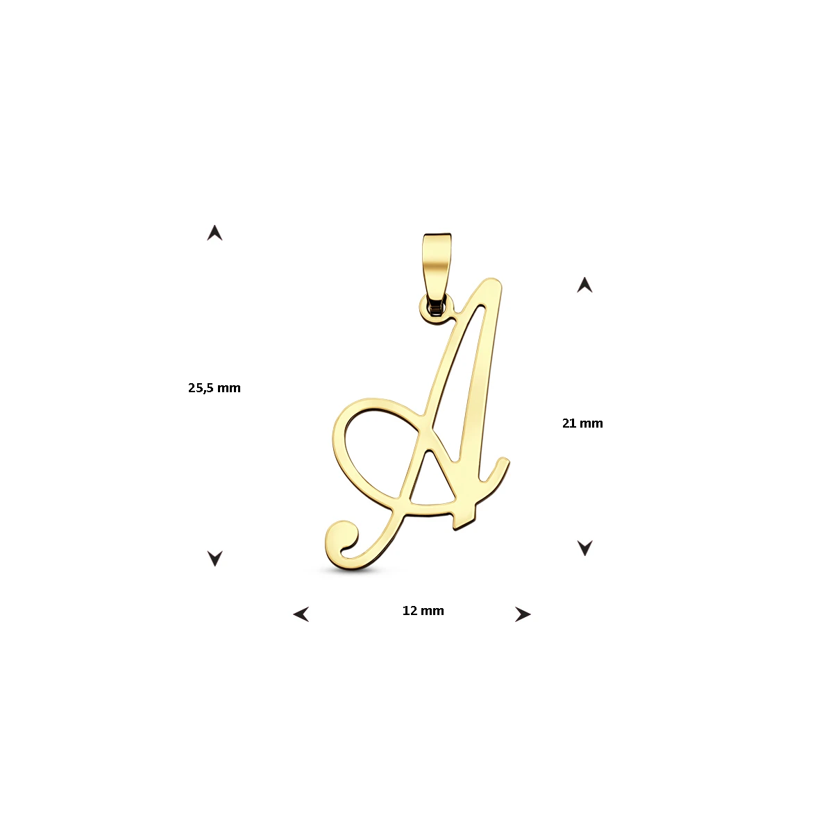 hanger letter 14K geelgoud