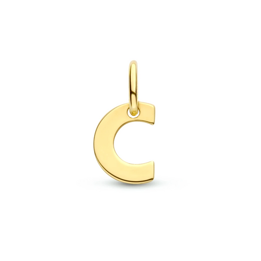 hanger letter 14K geelgoud