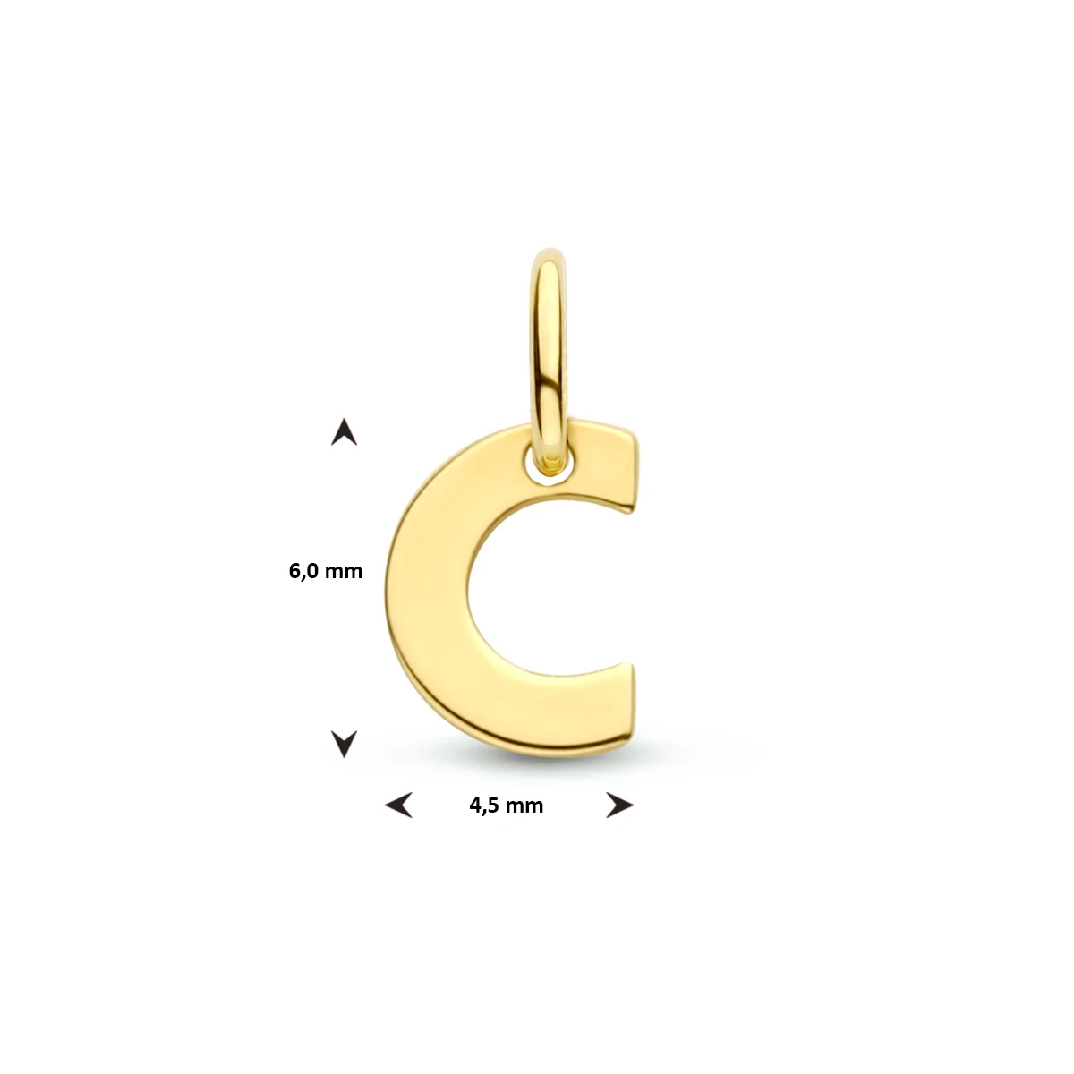 hanger letter 14K geelgoud
