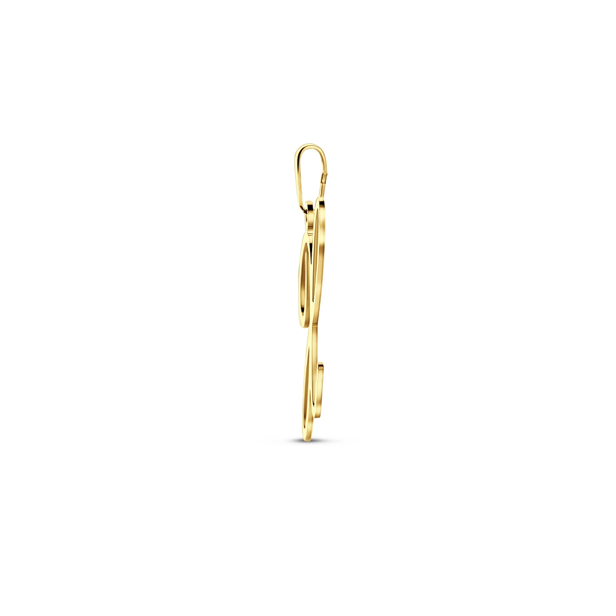 hanger letter 14K geelgoud