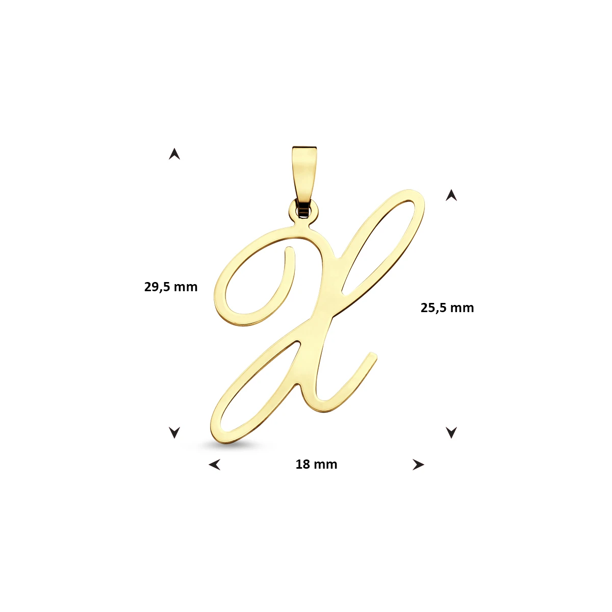 hanger letter 14K geelgoud