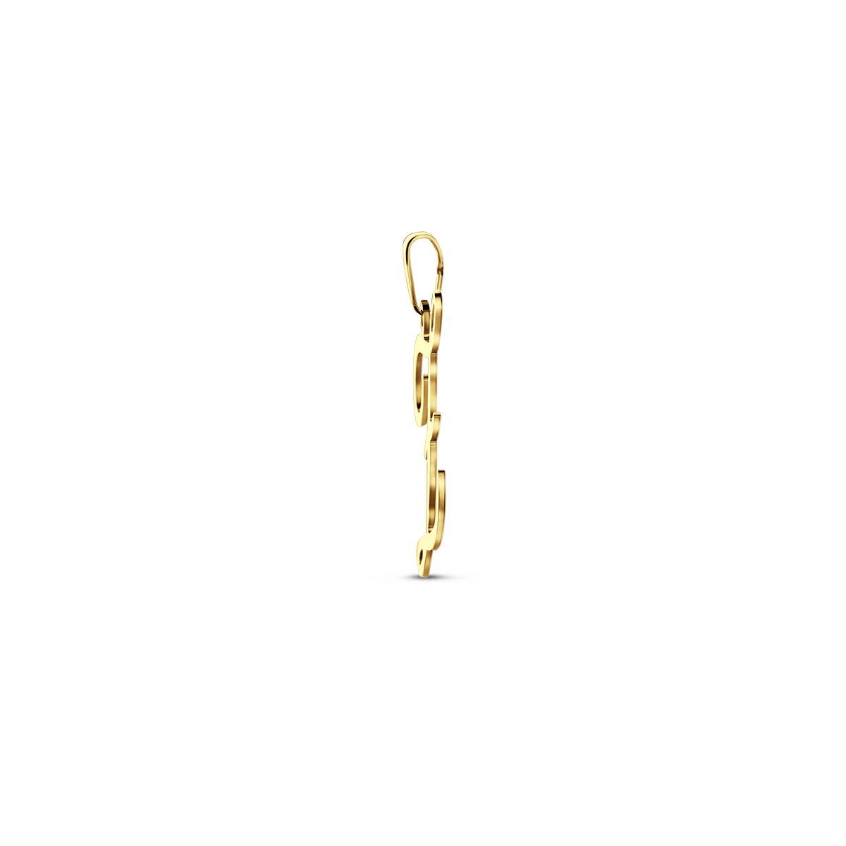 hanger letter 14K geelgoud