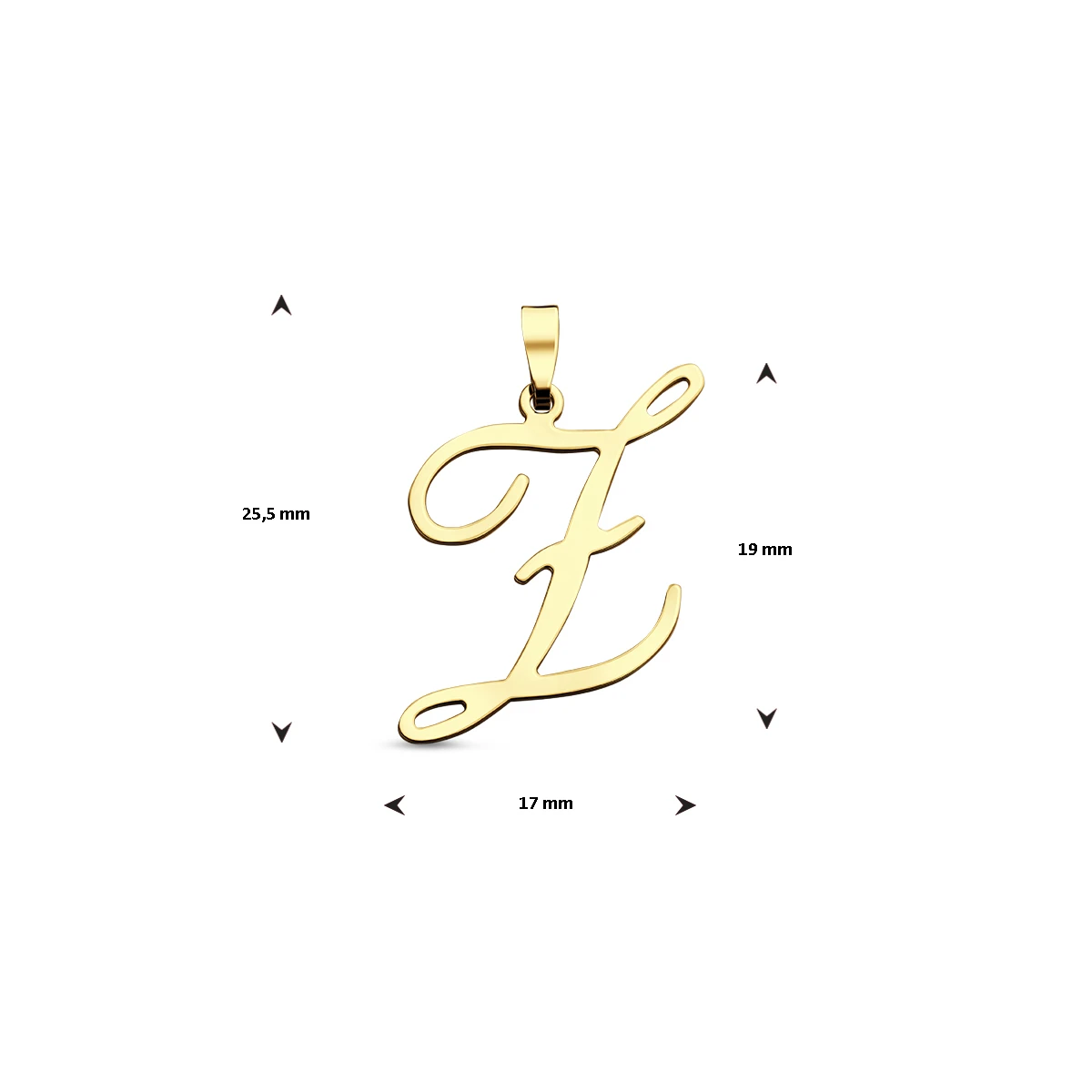 hanger letter 14K geelgoud