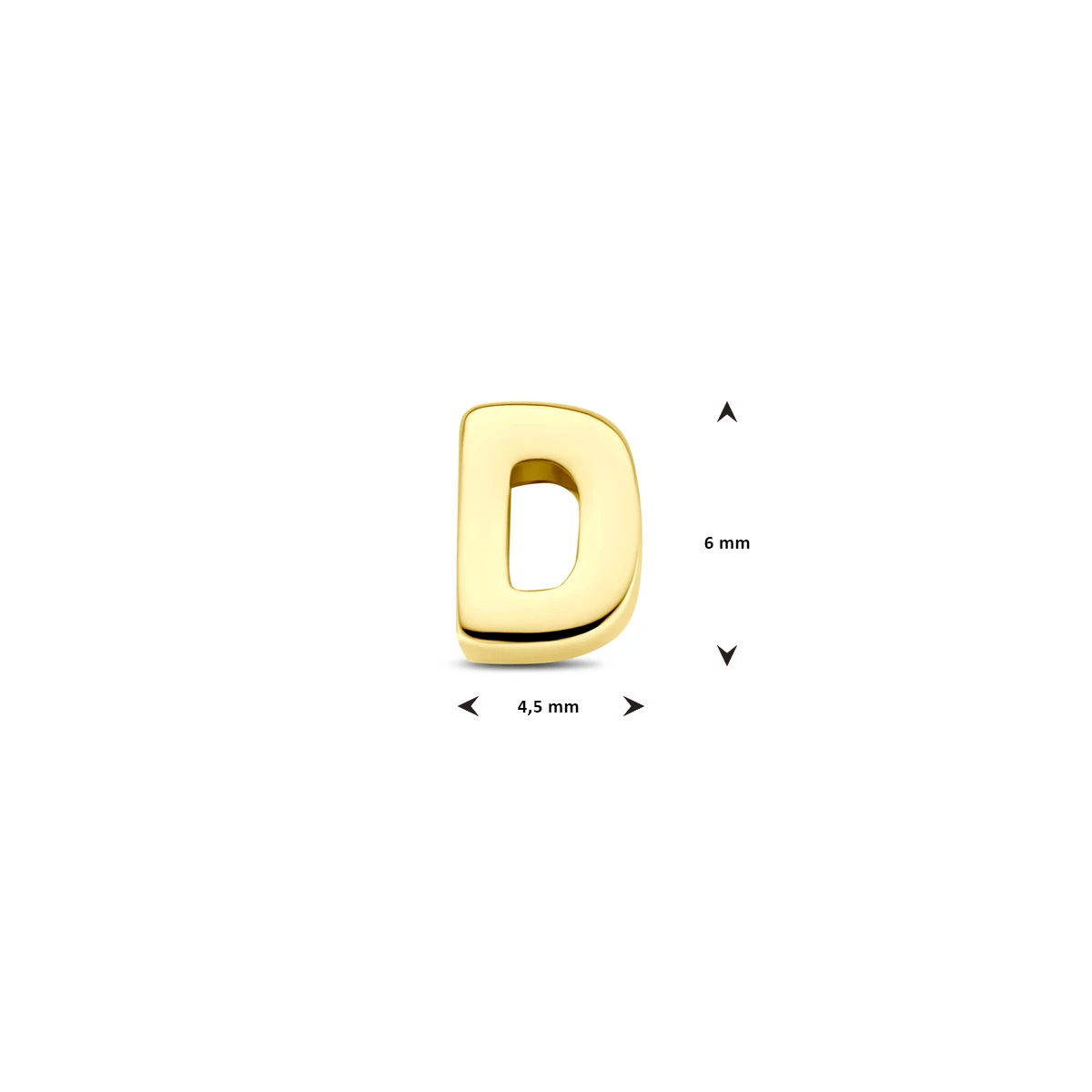 hanger letter 14K geelgoud