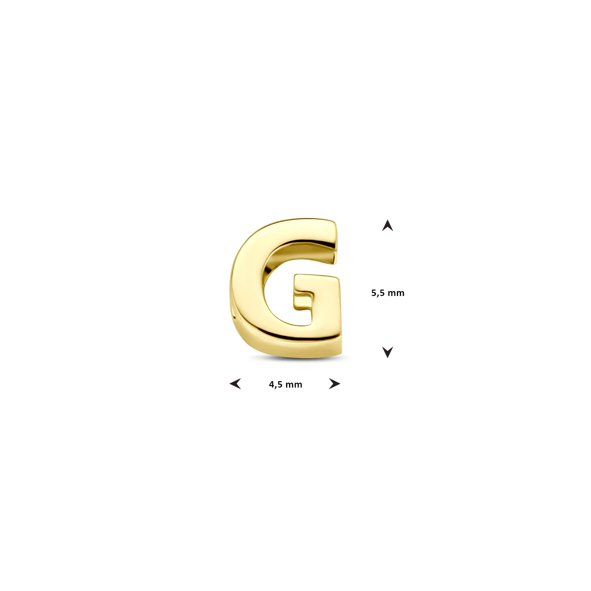 hanger letter 14K geelgoud