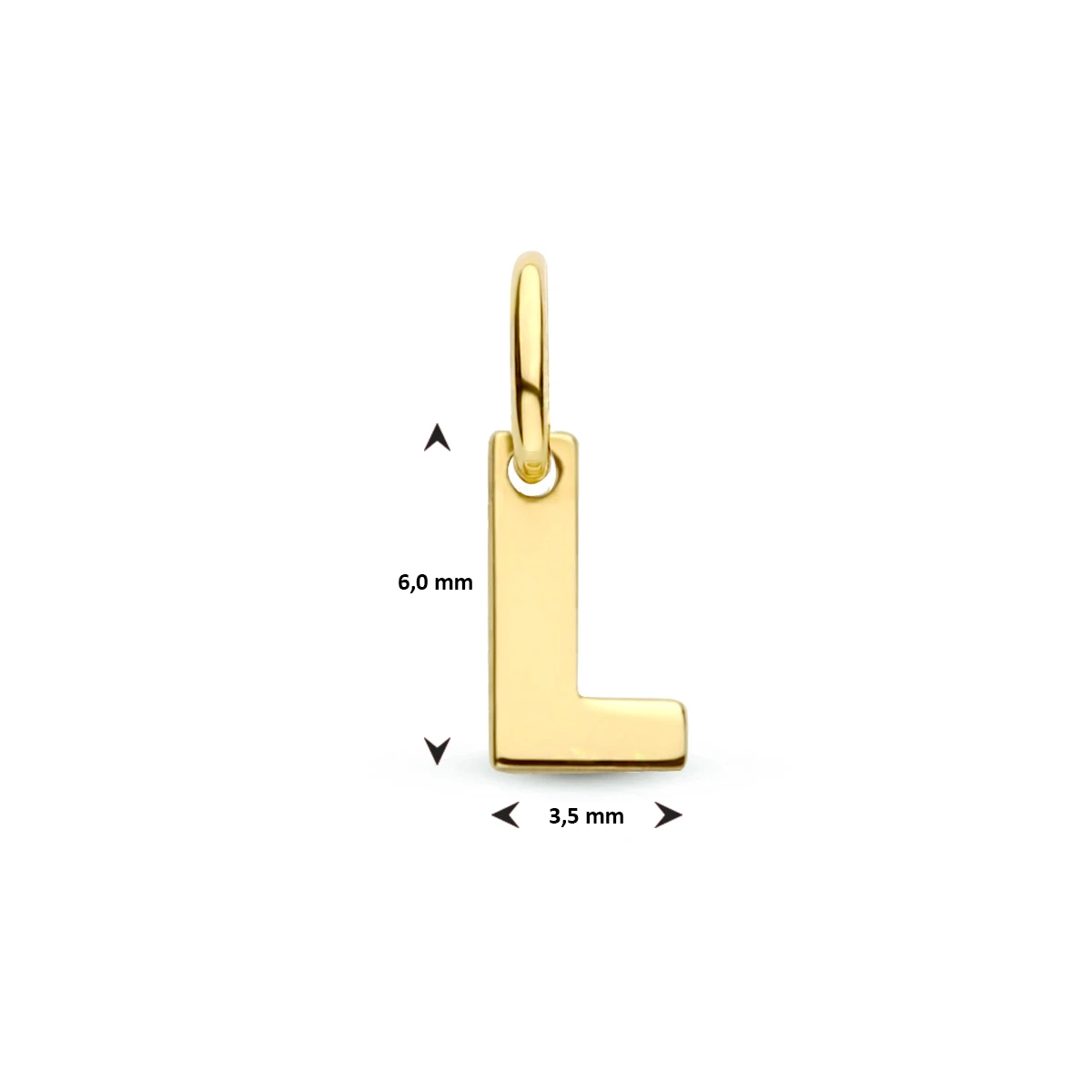 hanger letter 14K geelgoud