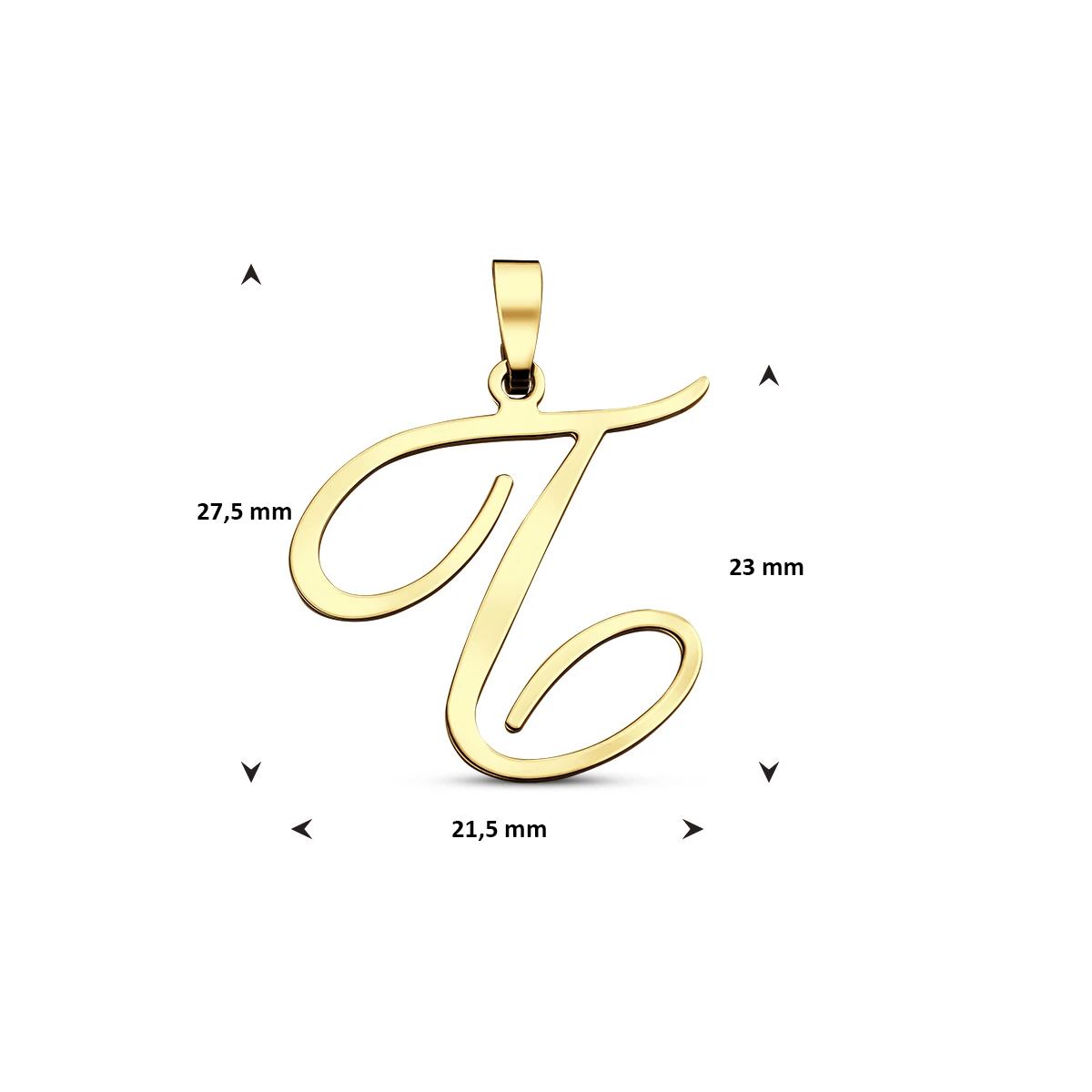 hanger letter 14K geelgoud