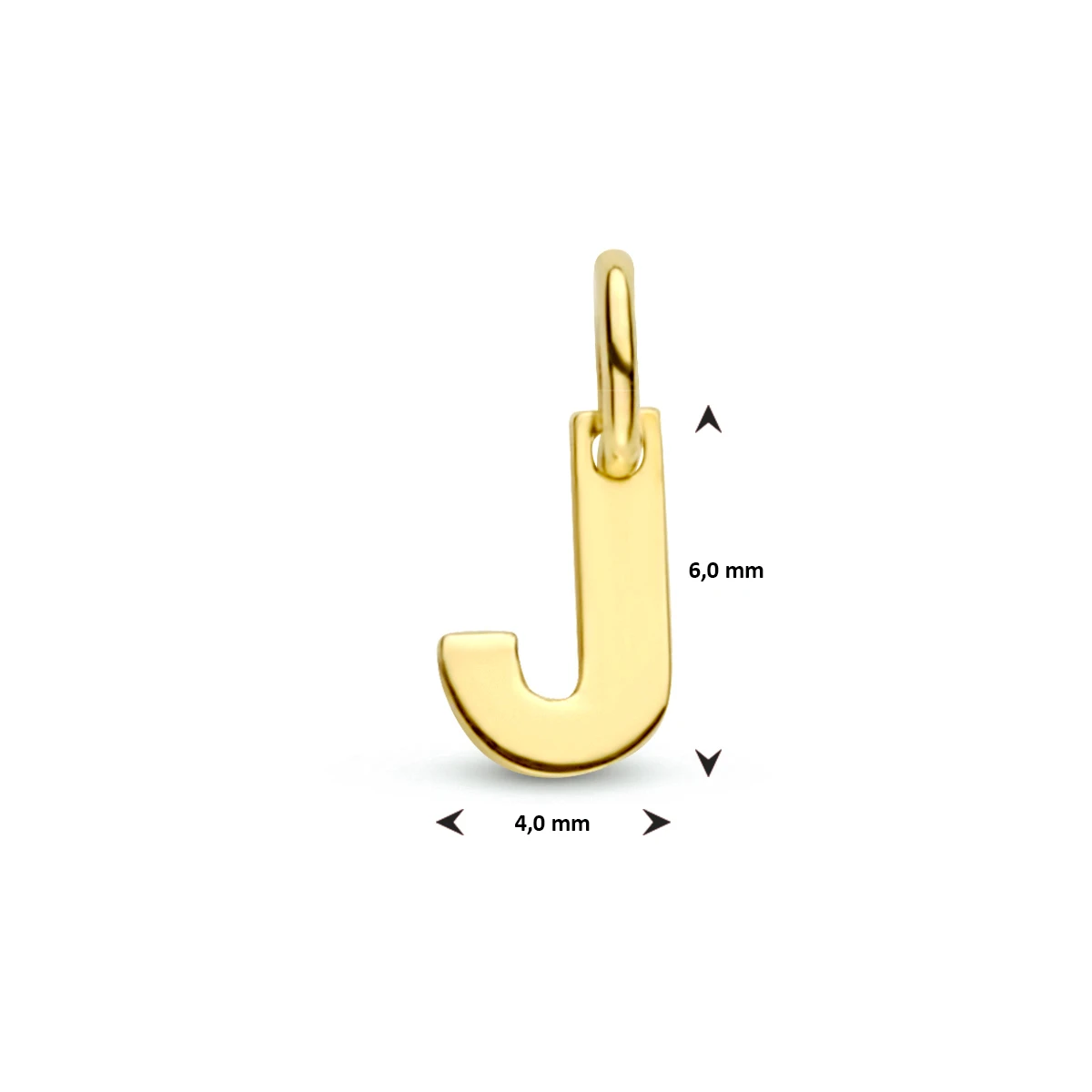 hanger letter 14K geelgoud