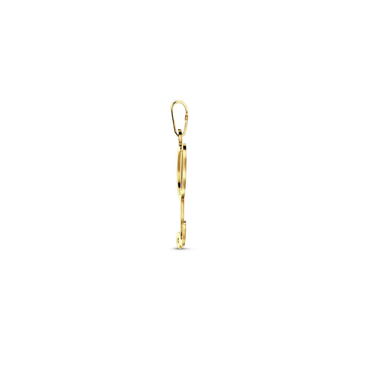 hanger letter 14K geelgoud