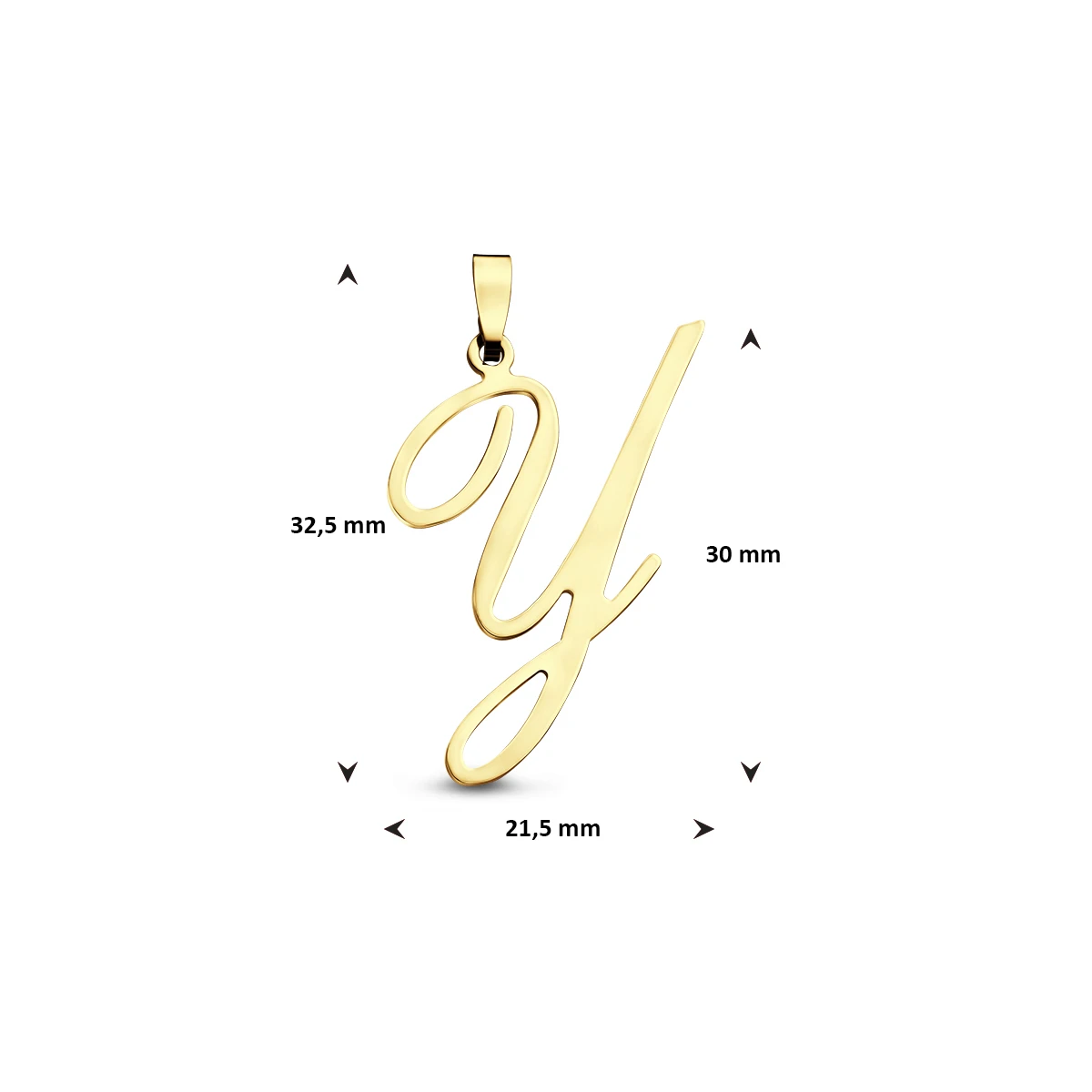 hanger letter 14K geelgoud