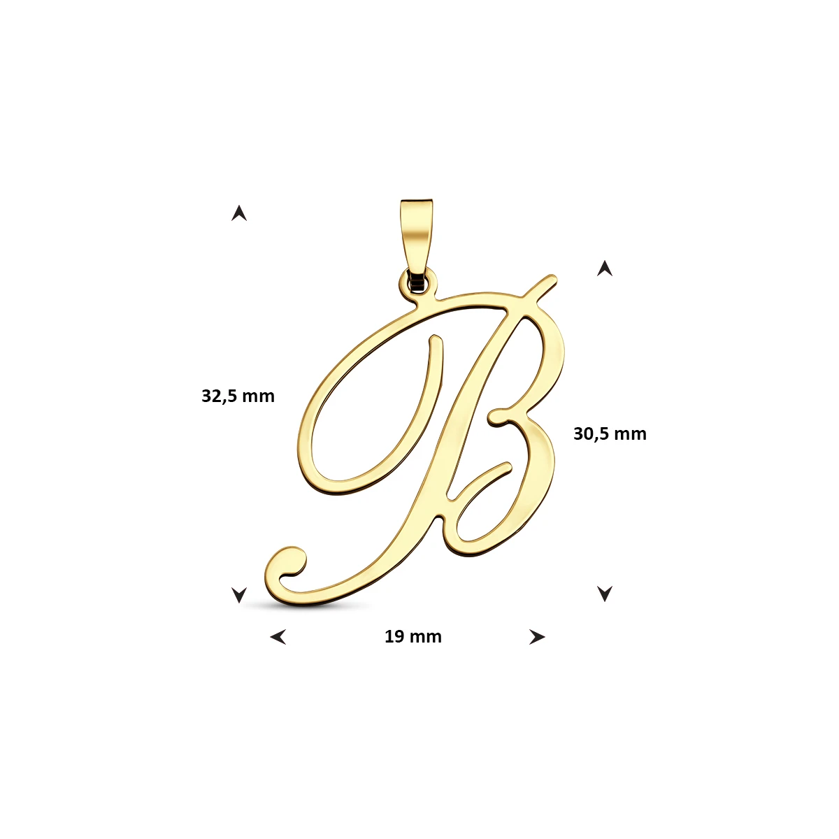 hanger letter 14K geelgoud