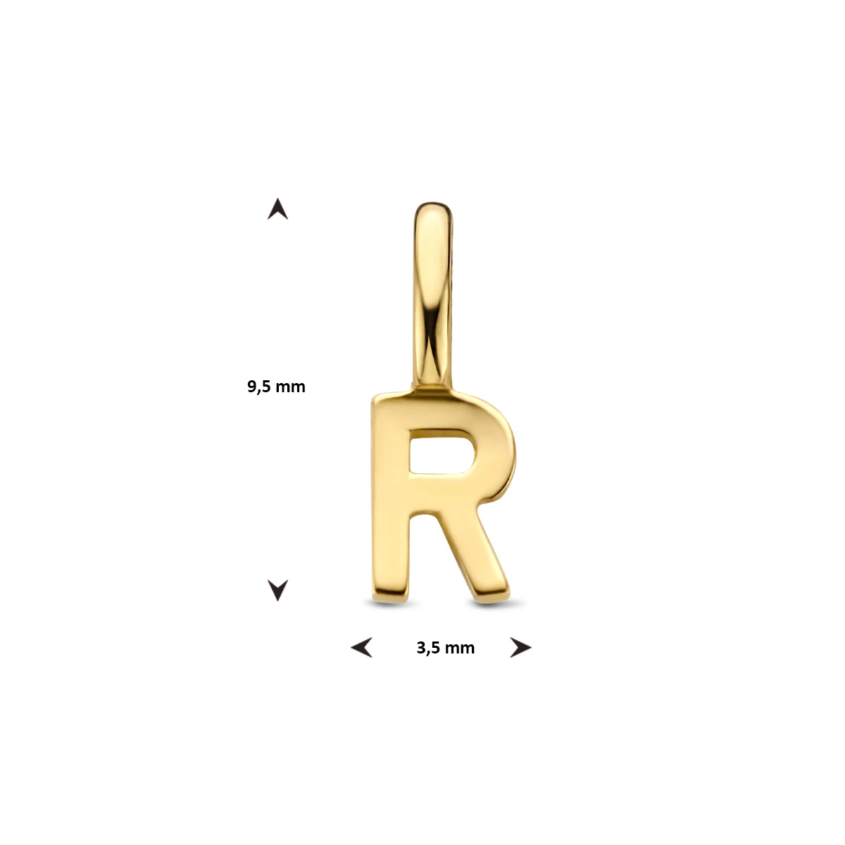 hanger letter 14K geelgoud