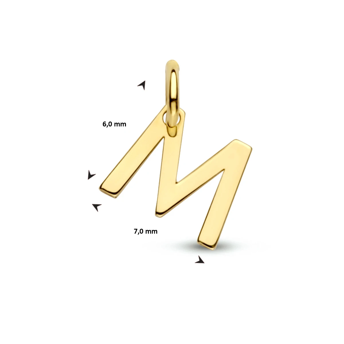 hanger letter 14K geelgoud
