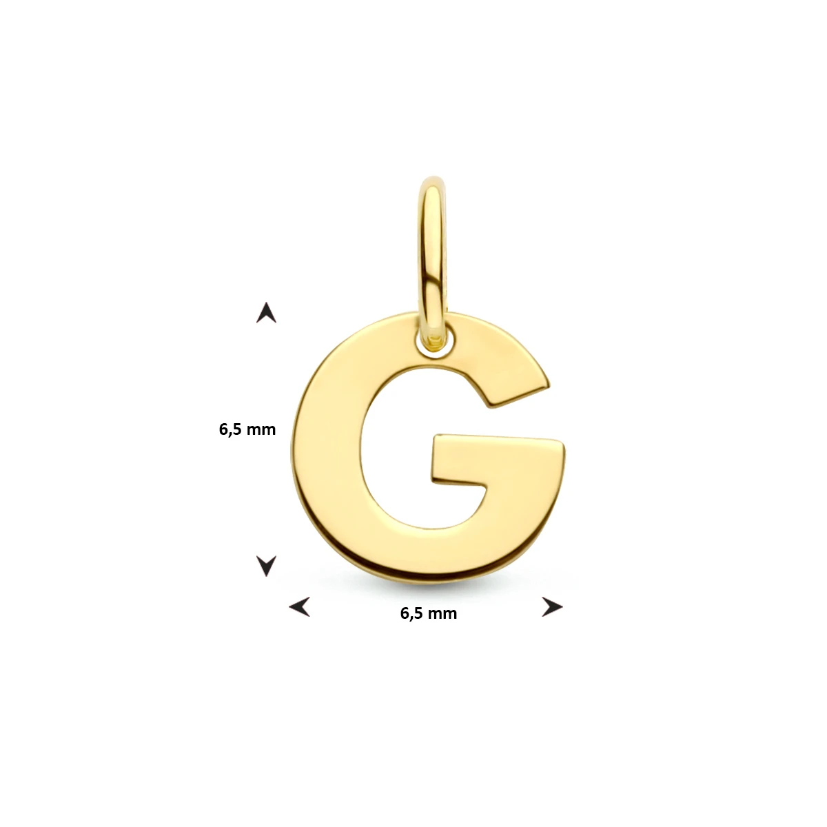 hanger letter 14K geelgoud