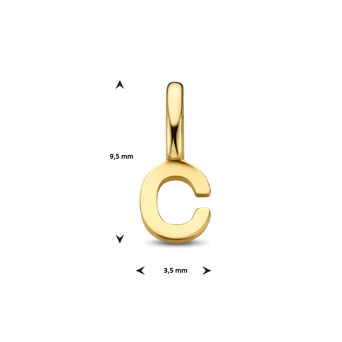 hanger letter 14K geelgoud