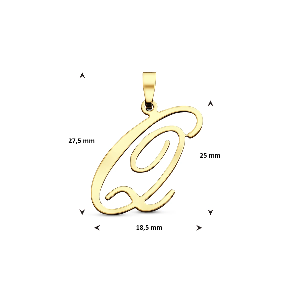 hanger letter 14K geelgoud