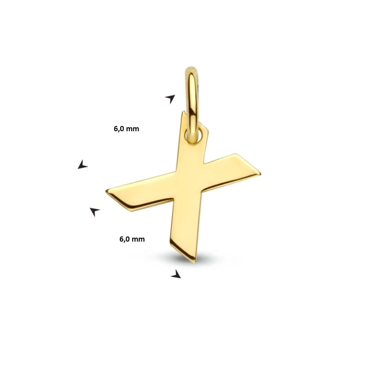 hanger letter 14K geelgoud