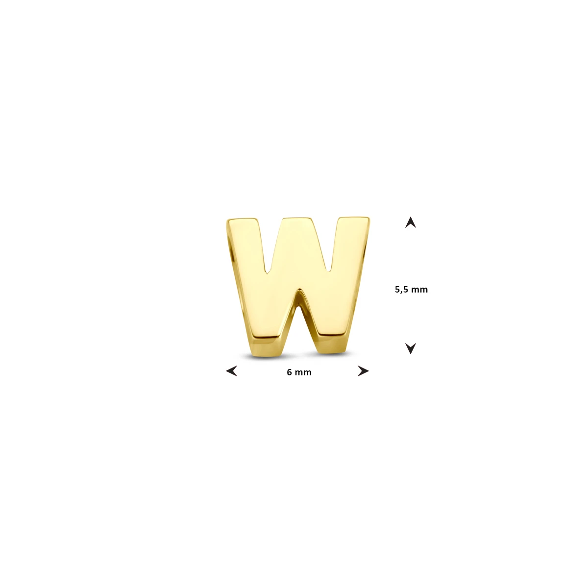 hanger letter 14K geelgoud