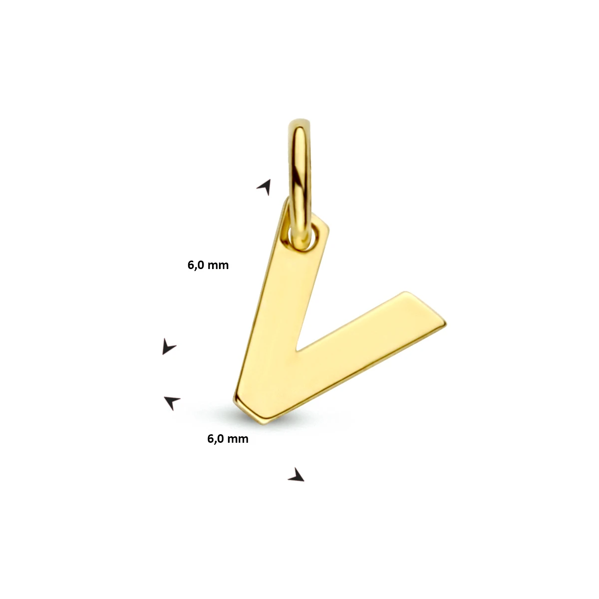 hanger letter 14K geelgoud
