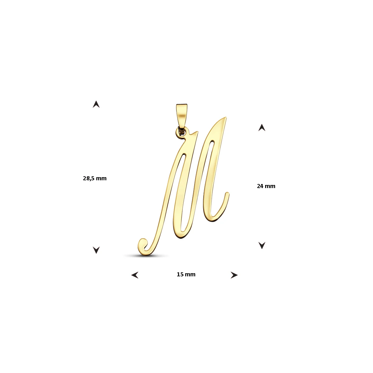 hanger letter 14K geelgoud