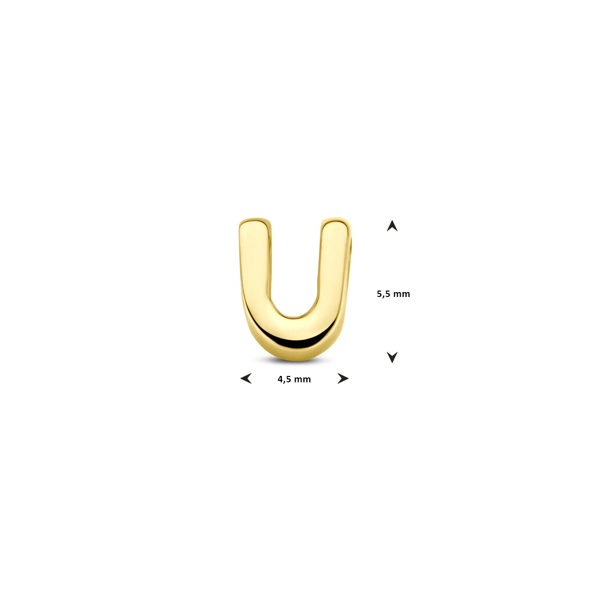 hanger letter 14K geelgoud