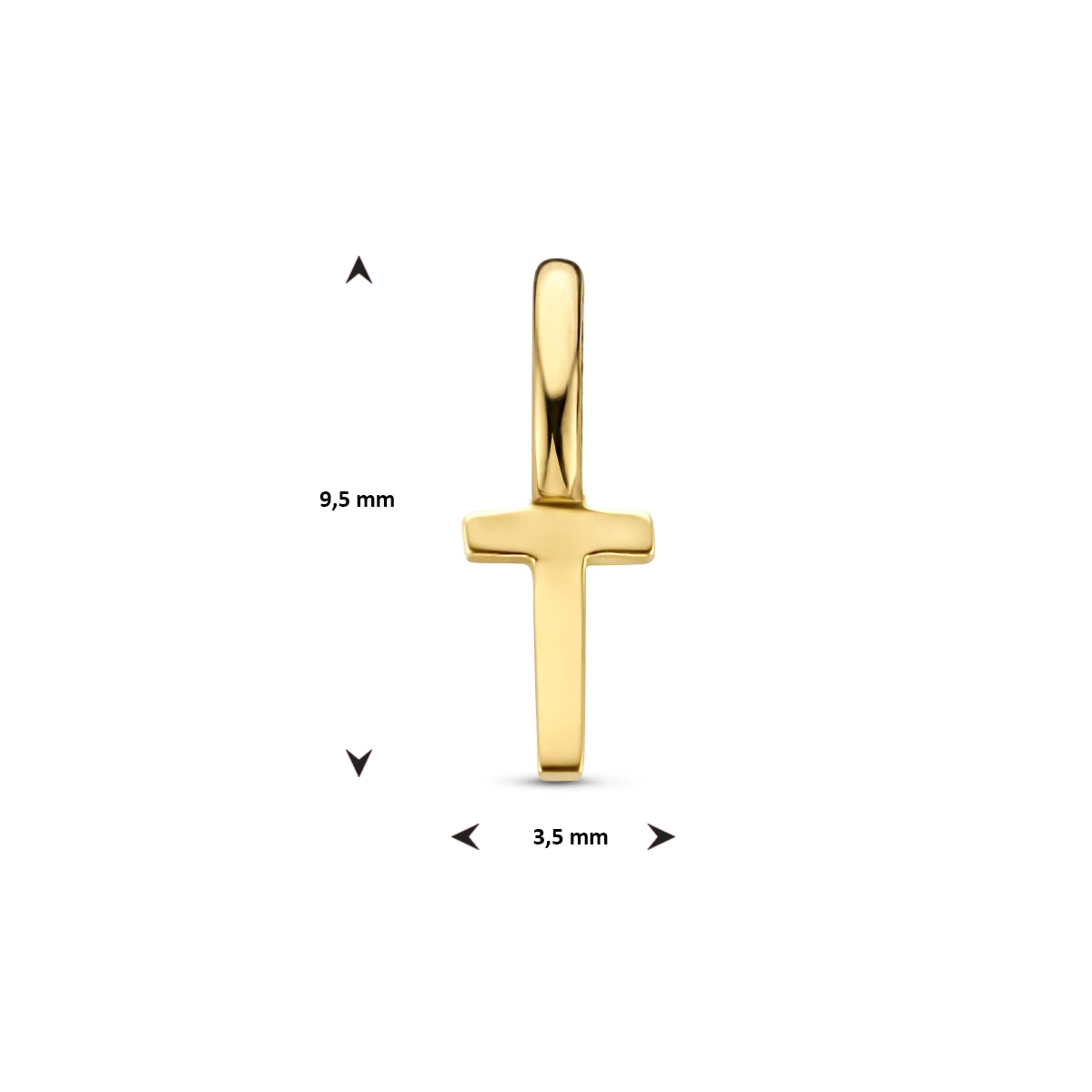 hanger letter 14K geelgoud