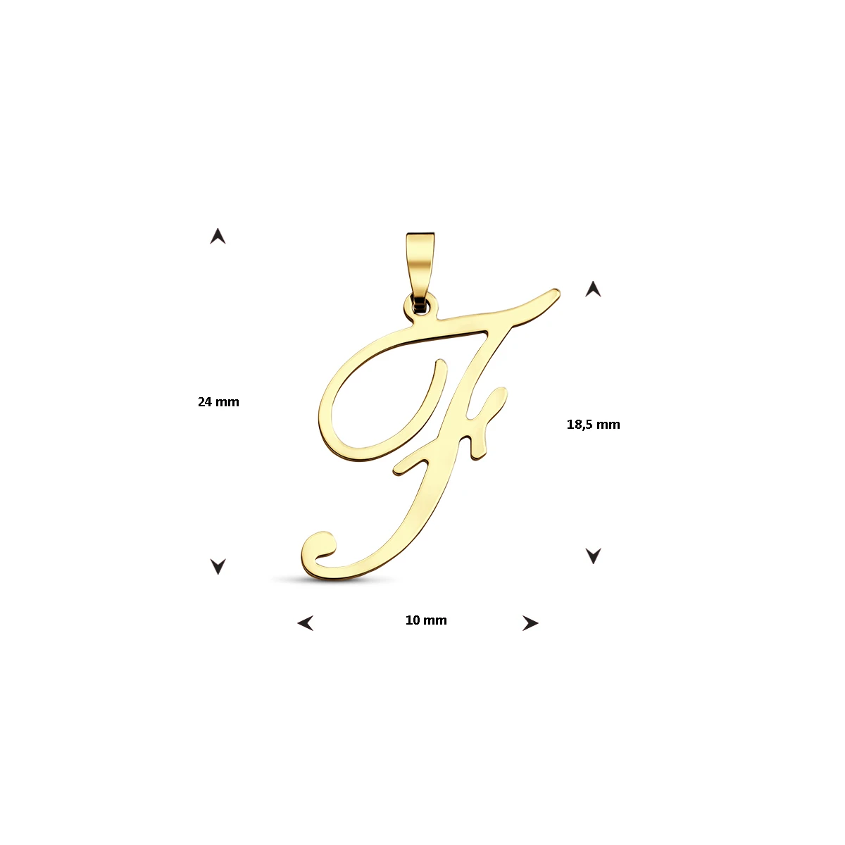 hanger letter 14K geelgoud
