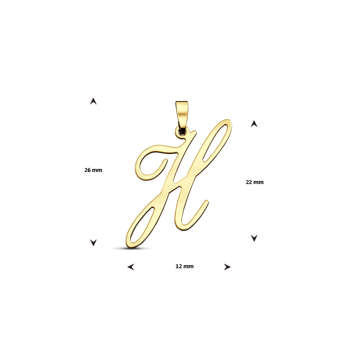 hanger letter 14K geelgoud