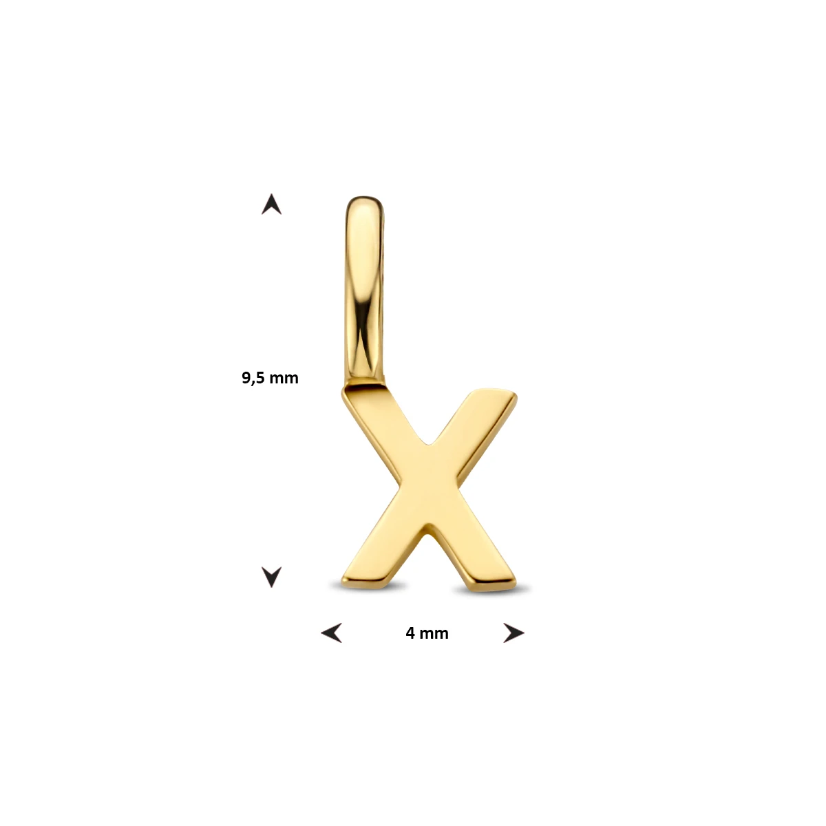 hanger letter 14K geelgoud