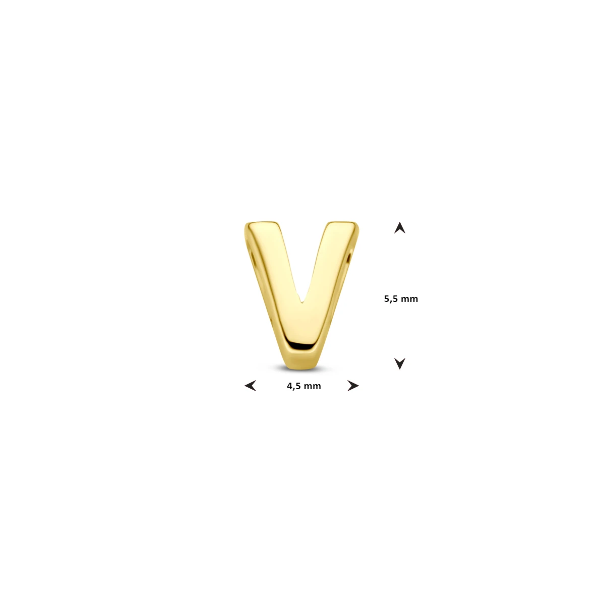 hanger letter 14K geelgoud