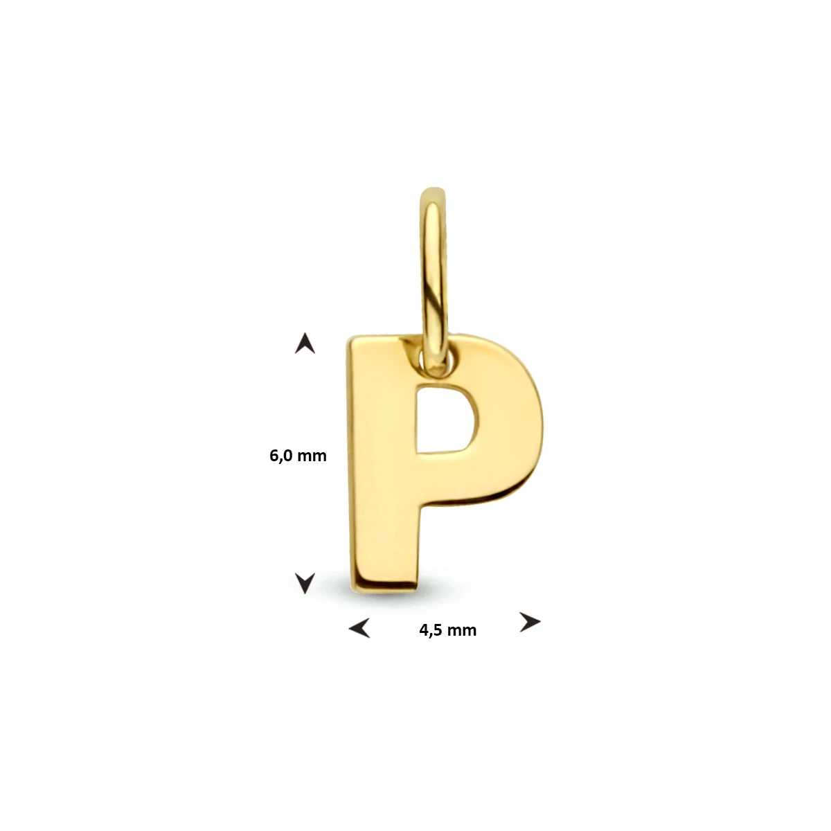 hanger letter 14K geelgoud
