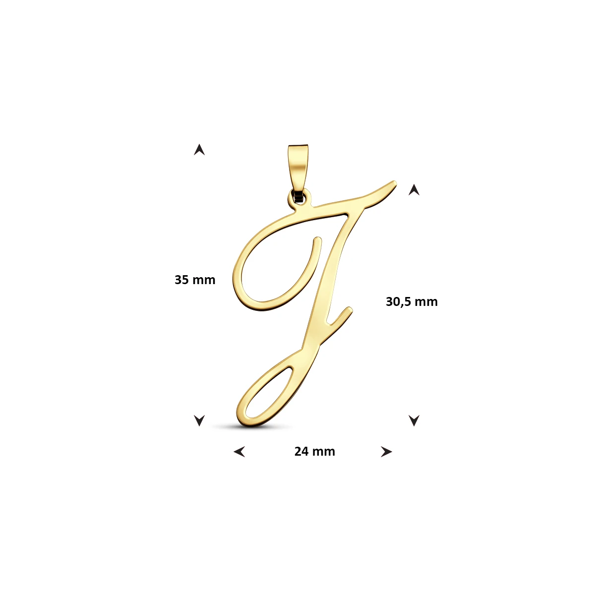 hanger letter 14K geelgoud