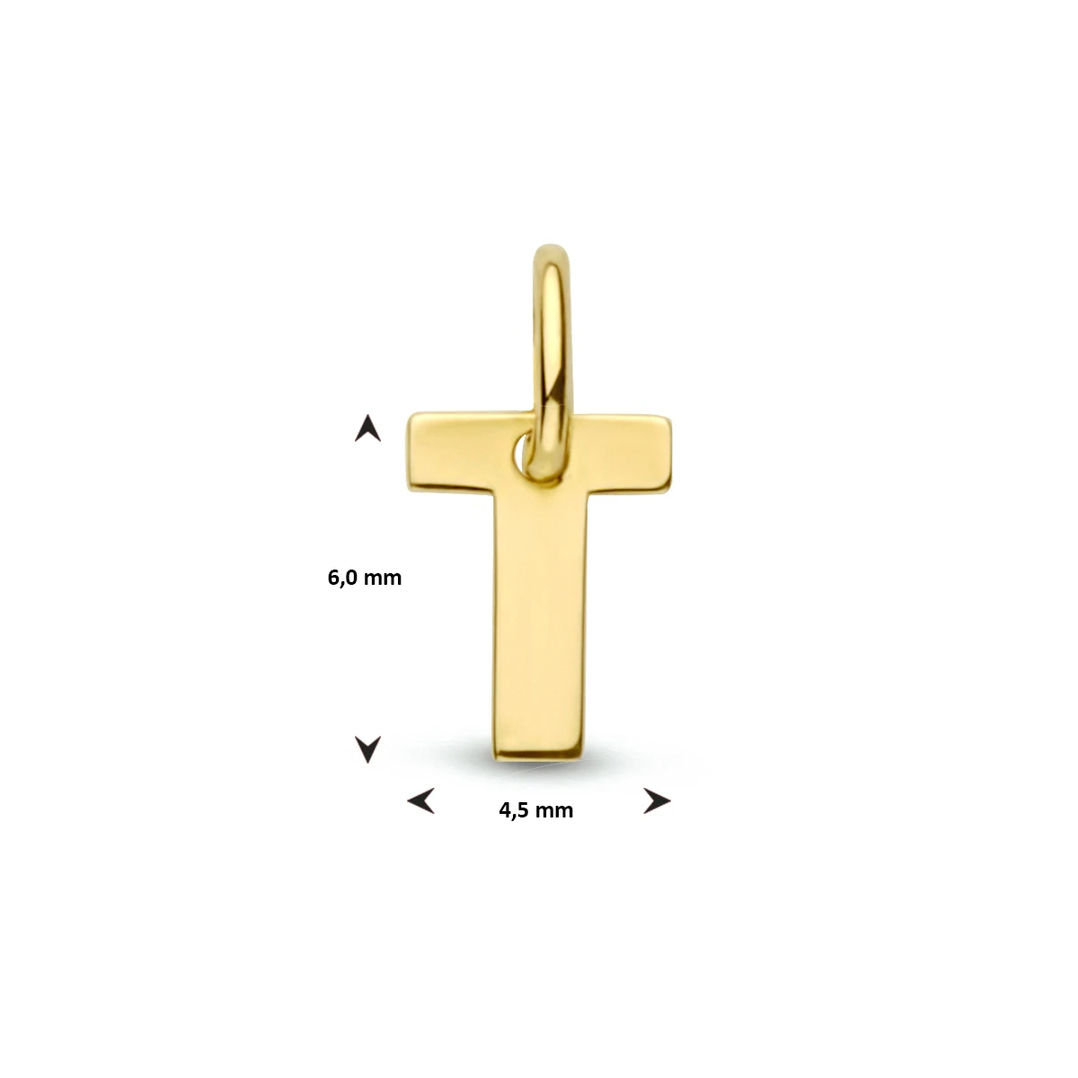 hanger letter 14K geelgoud