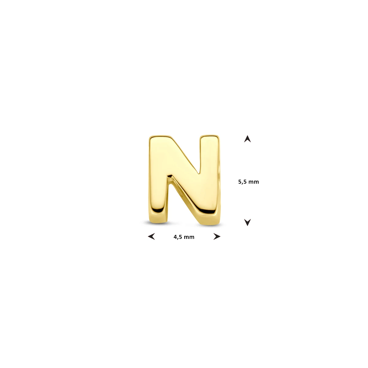 hanger letter 14K geelgoud