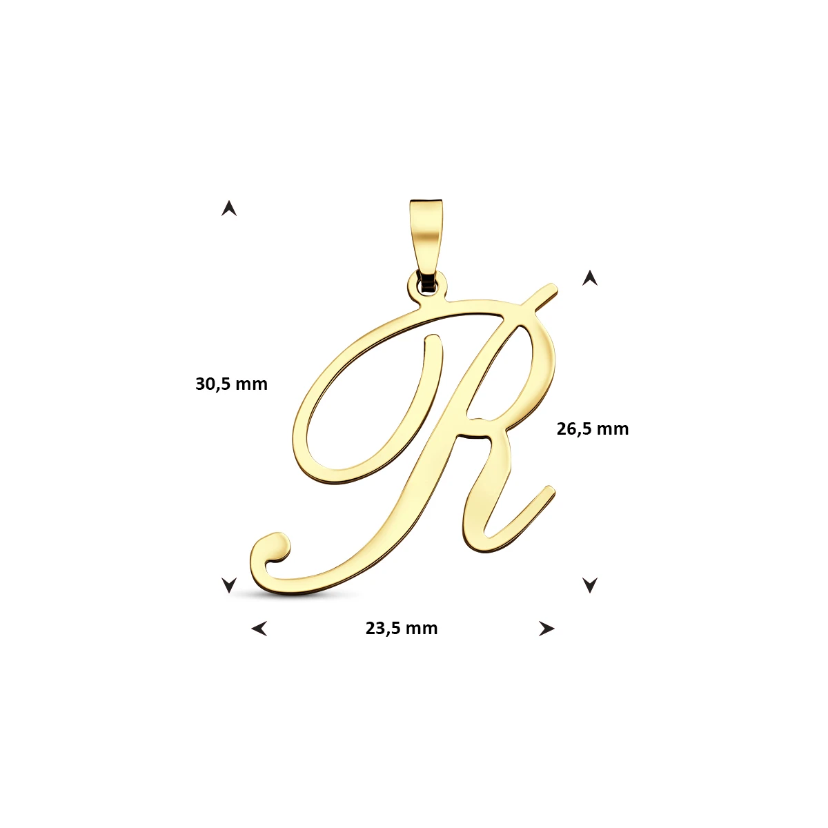 hanger letter 14K geelgoud