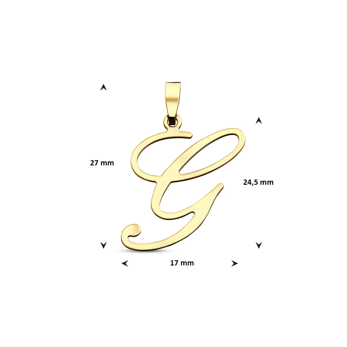 hanger letter 14K geelgoud