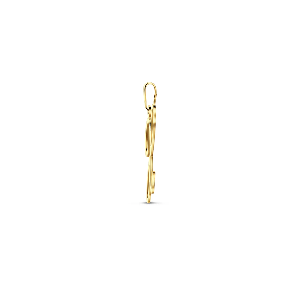 hanger letter 14K geelgoud