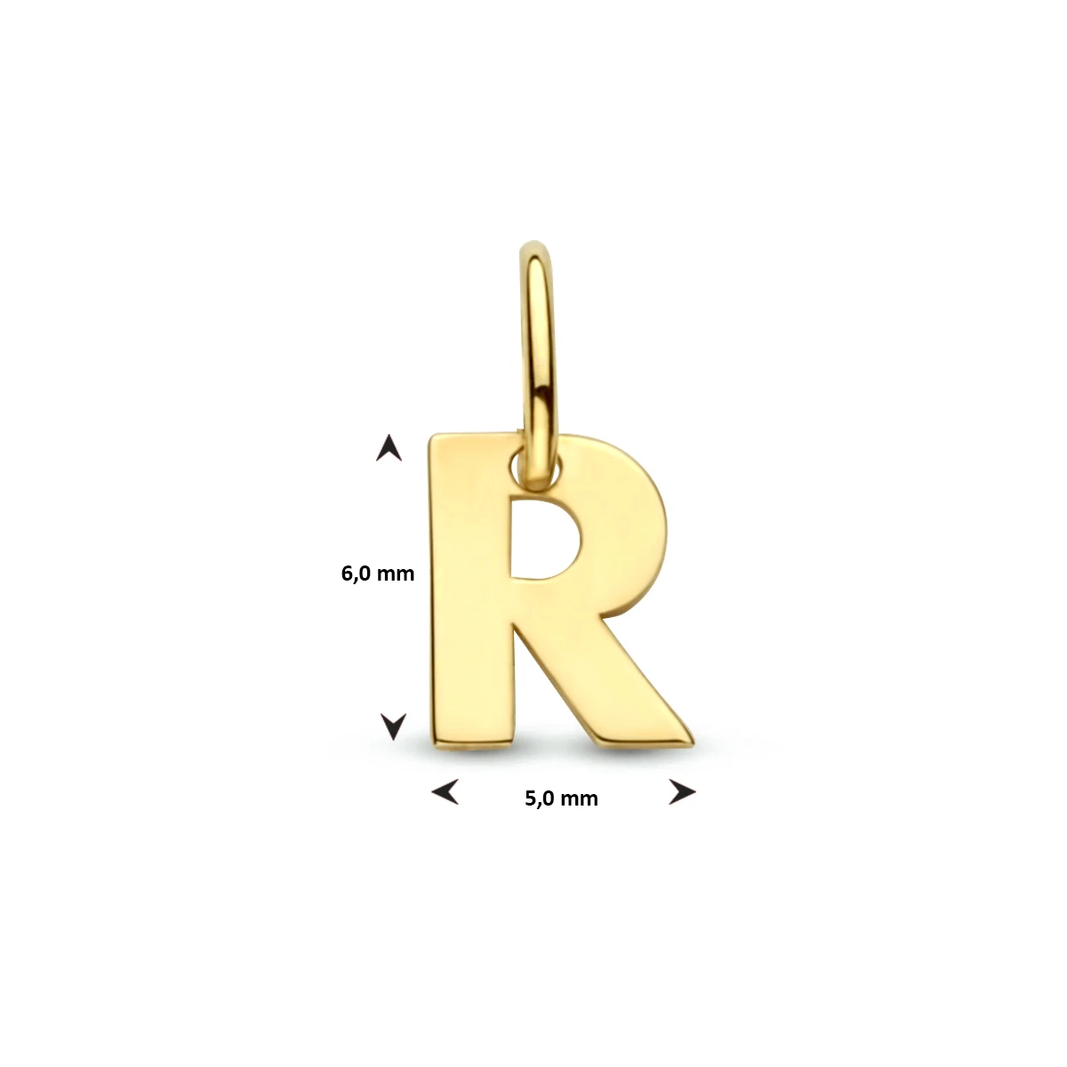 hanger letter 14K geelgoud
