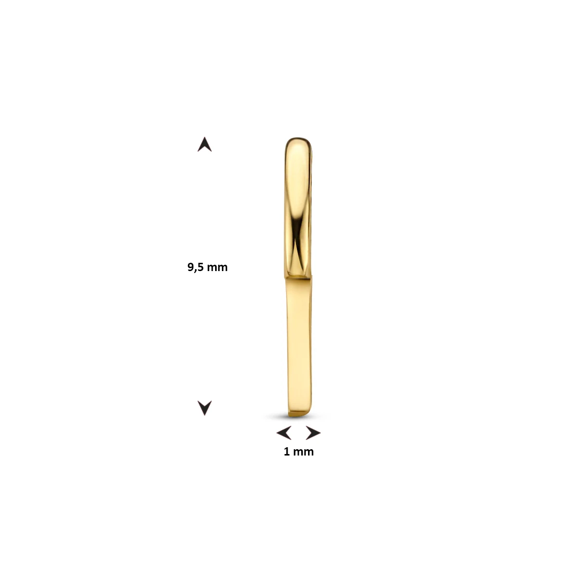 hanger letter 14K geelgoud