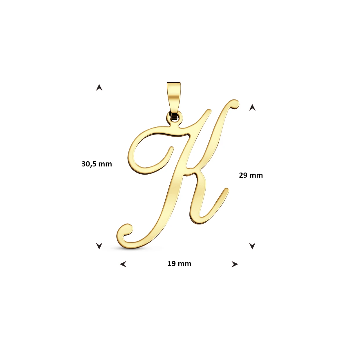 hanger letter 14K geelgoud