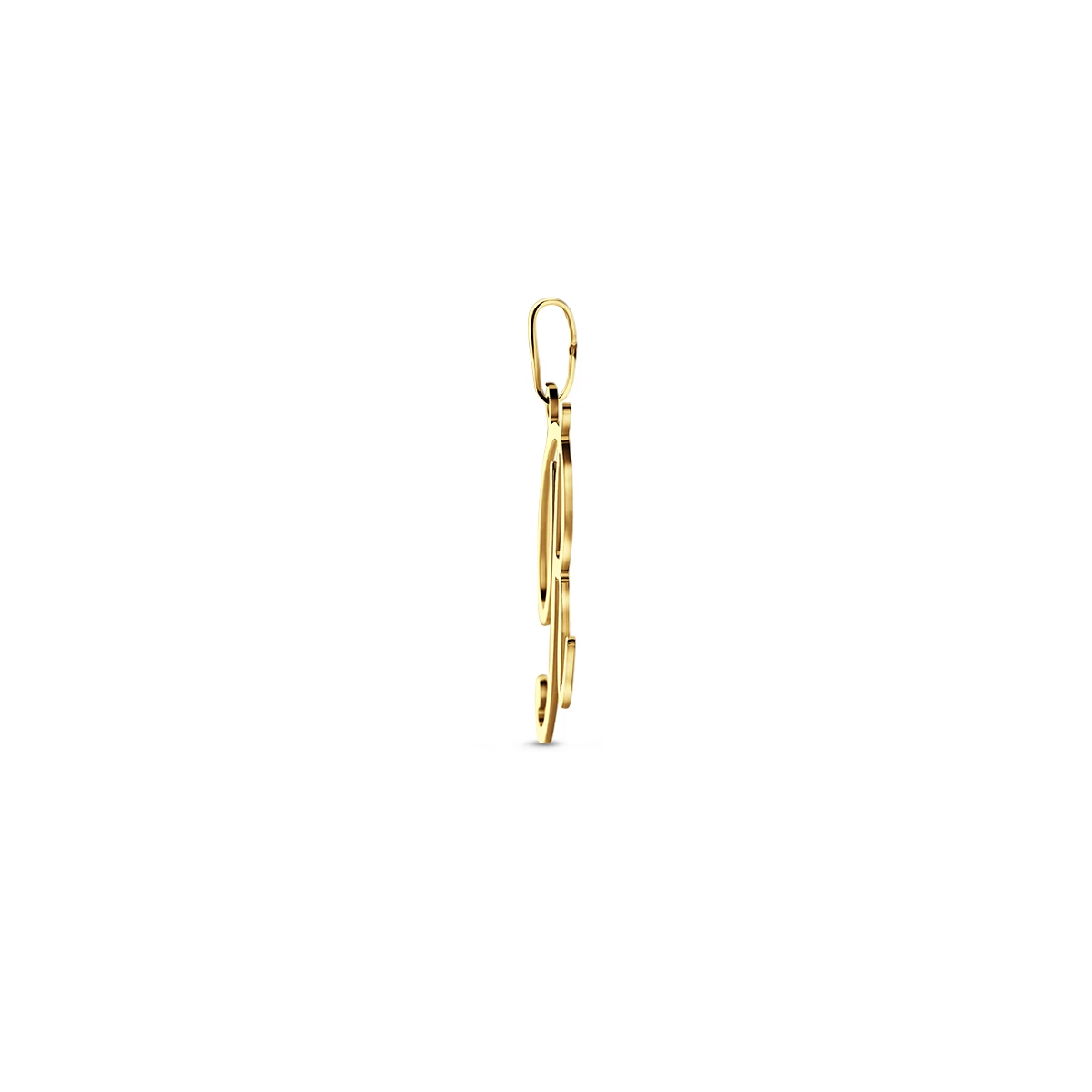 hanger letter 14K geelgoud