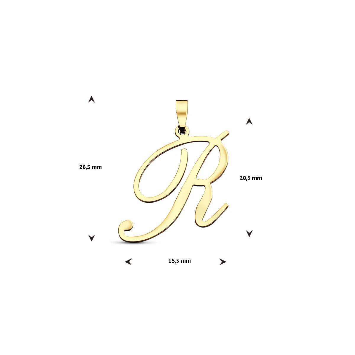 hanger letter 14K geelgoud